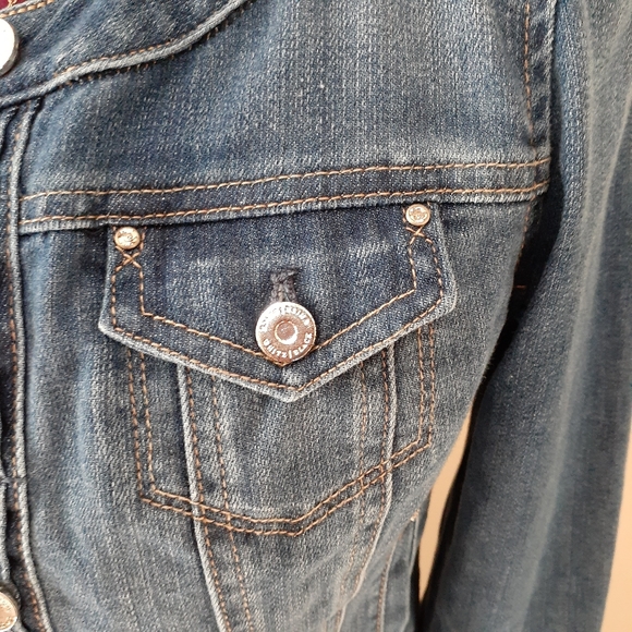 SOLD - WHBM jewel neck denim jacket - Picture 9 of 16